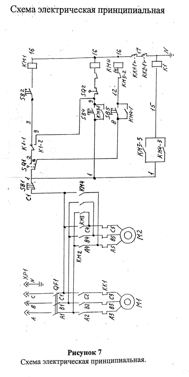 Электрическая схема тестомесильной машины МВ-60