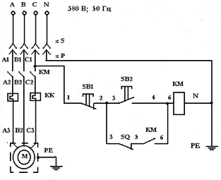 Электрическая схема кремовзбивальной машины МВ-35